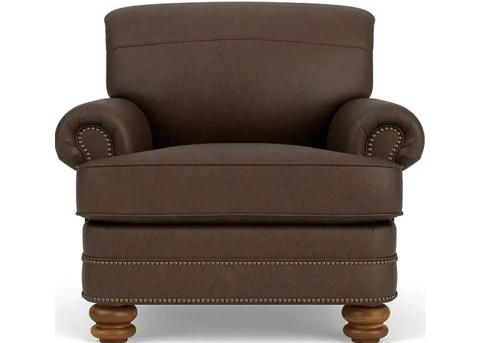 Flexsteel Bay Bridge Brown Traditional Leather Chair