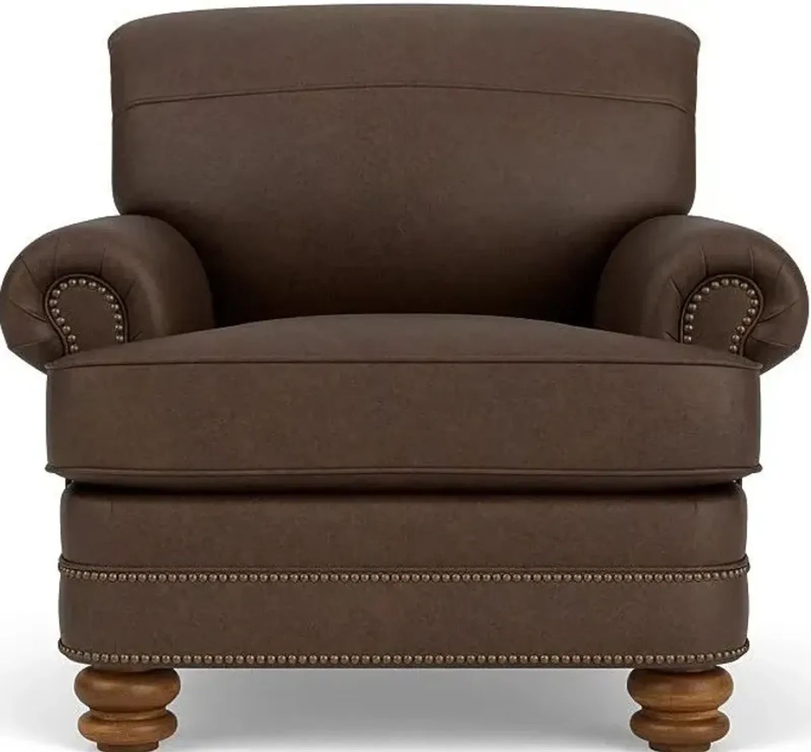 Flexsteel Bay Bridge Brown Traditional Leather Chair