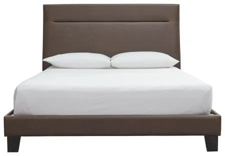 ADELLONI KING UPHOLSTERED BED BROWN SIGNATURE DESIGN