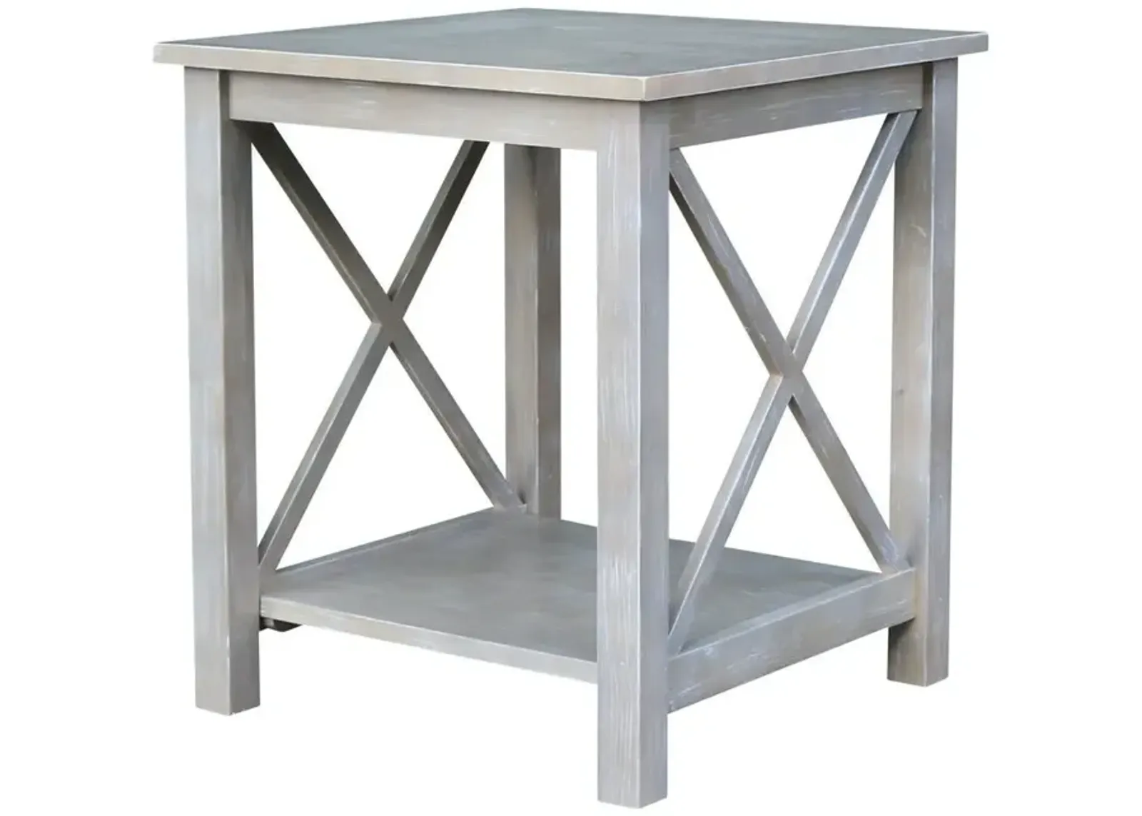 John Thomas End Table in Taupe Gray