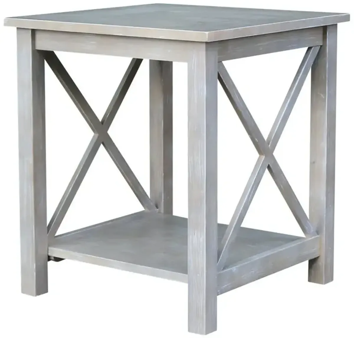 John Thomas End Table in Taupe Gray