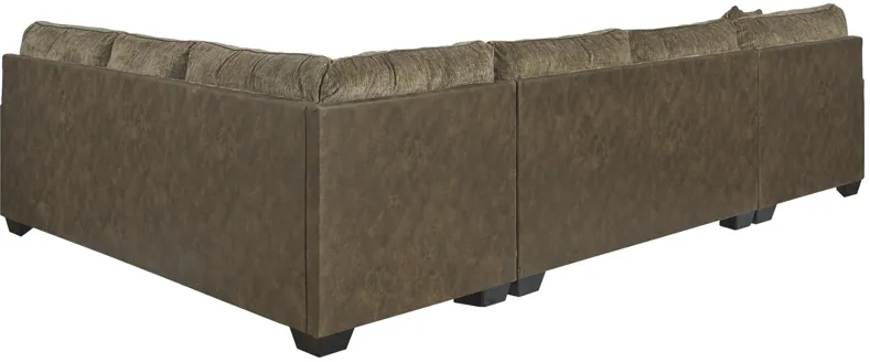 ABALONE 3-PIECE SECTIONAL WITH CHAISE CHOCOLATE BENCHCRAFT