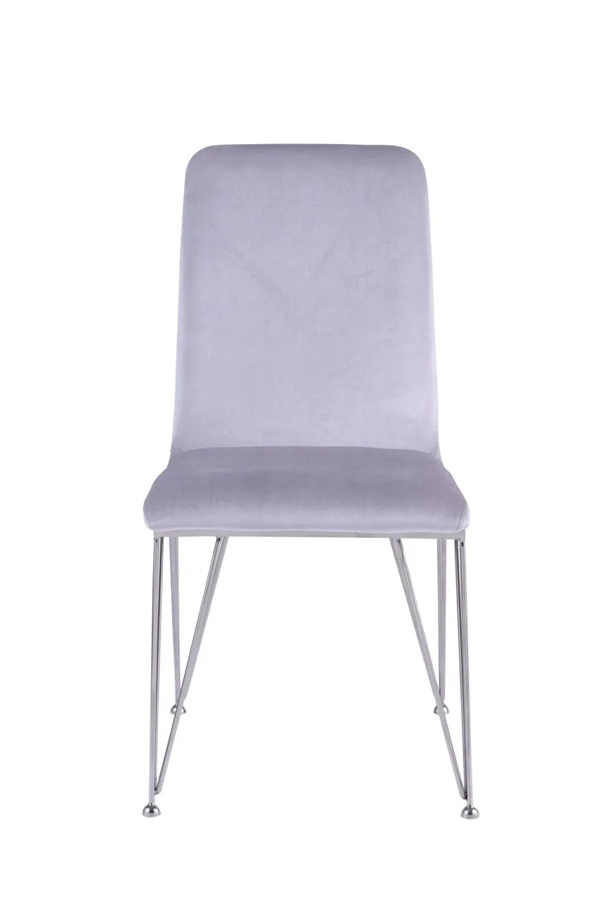 FERNANDA GREY CONTEMPORARY UPHOLSTERED SIDE CHAIR