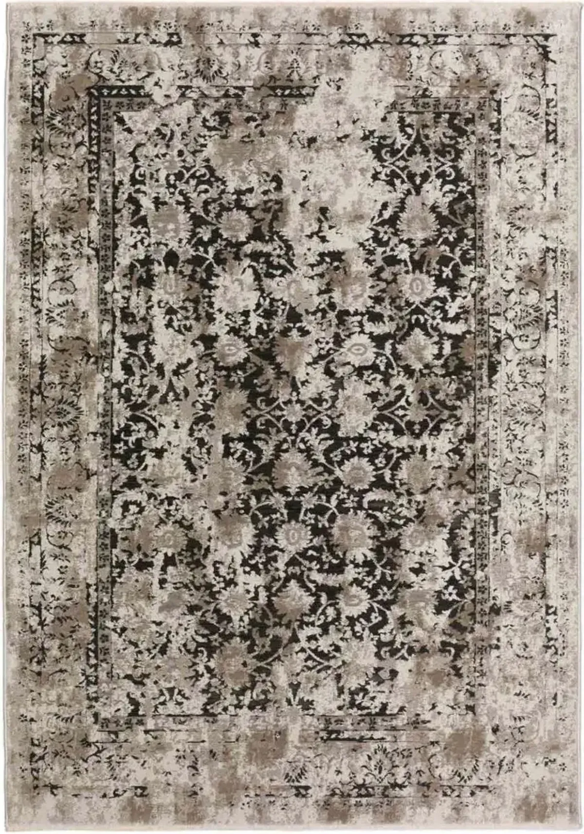 Dalyn Antique Charcoal Tapestry Antalya Midnight 5'X8' Area Rug