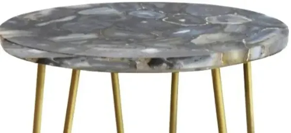 Crestview Bengal Manor Blue/Gold Table