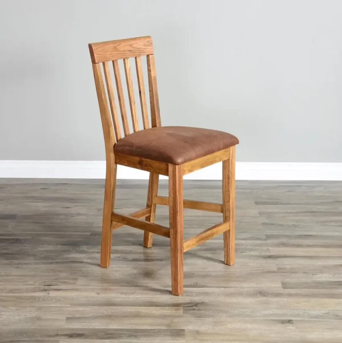 Sunny Designs Sedona Rustic Oak Slatback Barstool