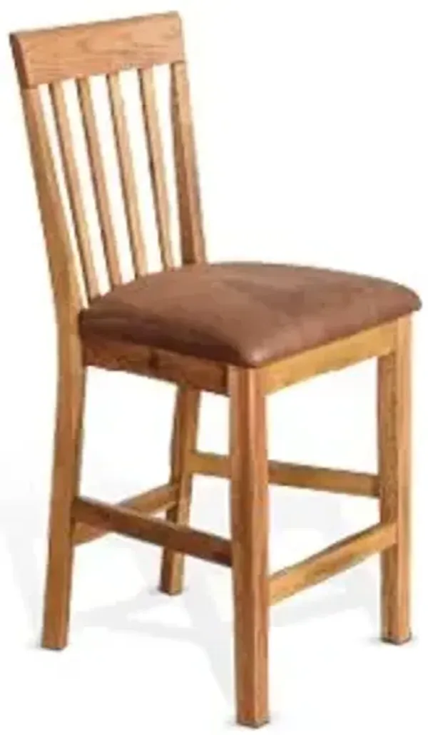 Sunny Designs Sedona Rustic Oak Slatback Barstool
