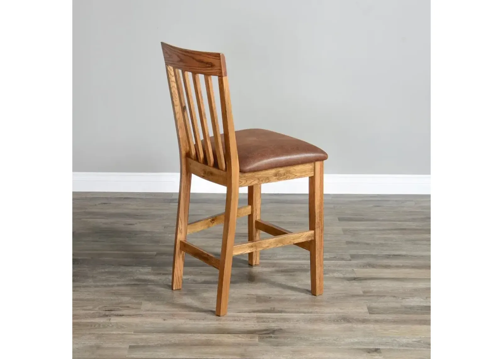 Sunny Designs Sedona Rustic Oak Slatback Barstool