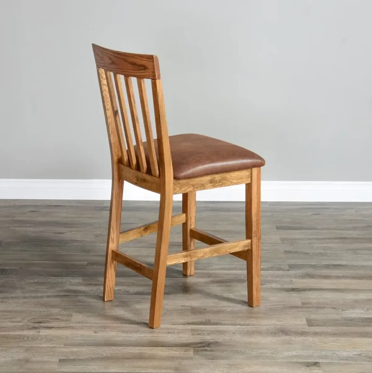 Sunny Designs Sedona Rustic Oak Slatback Barstool