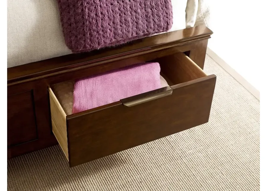 ELISE SPECTRUM AMARETTO QUEEN STORAGE BED