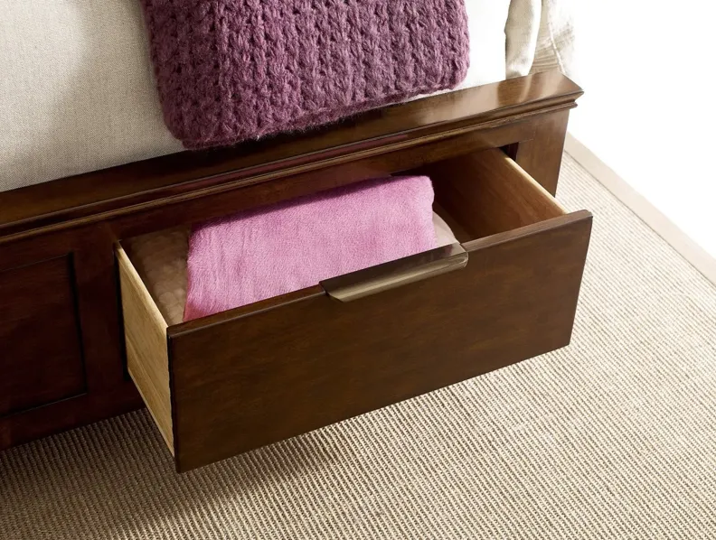 ELISE SPECTRUM AMARETTO QUEEN STORAGE BED