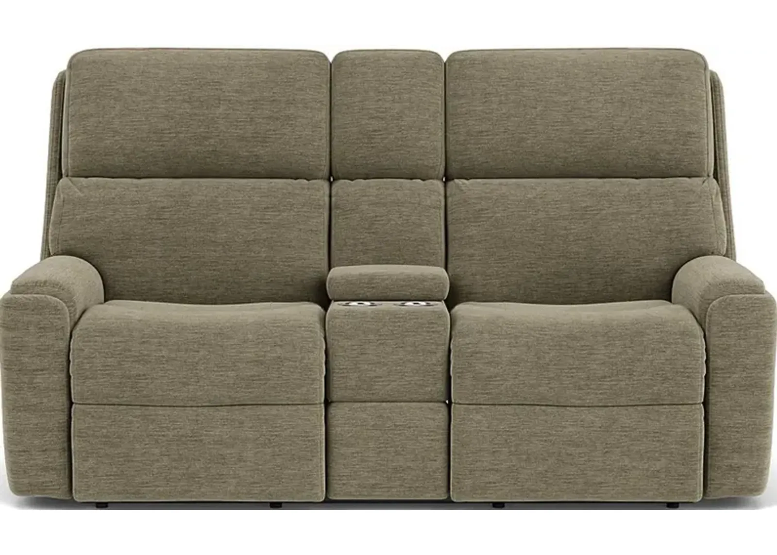 Flexsteel Rio Dune Reclining Loveseat with Console