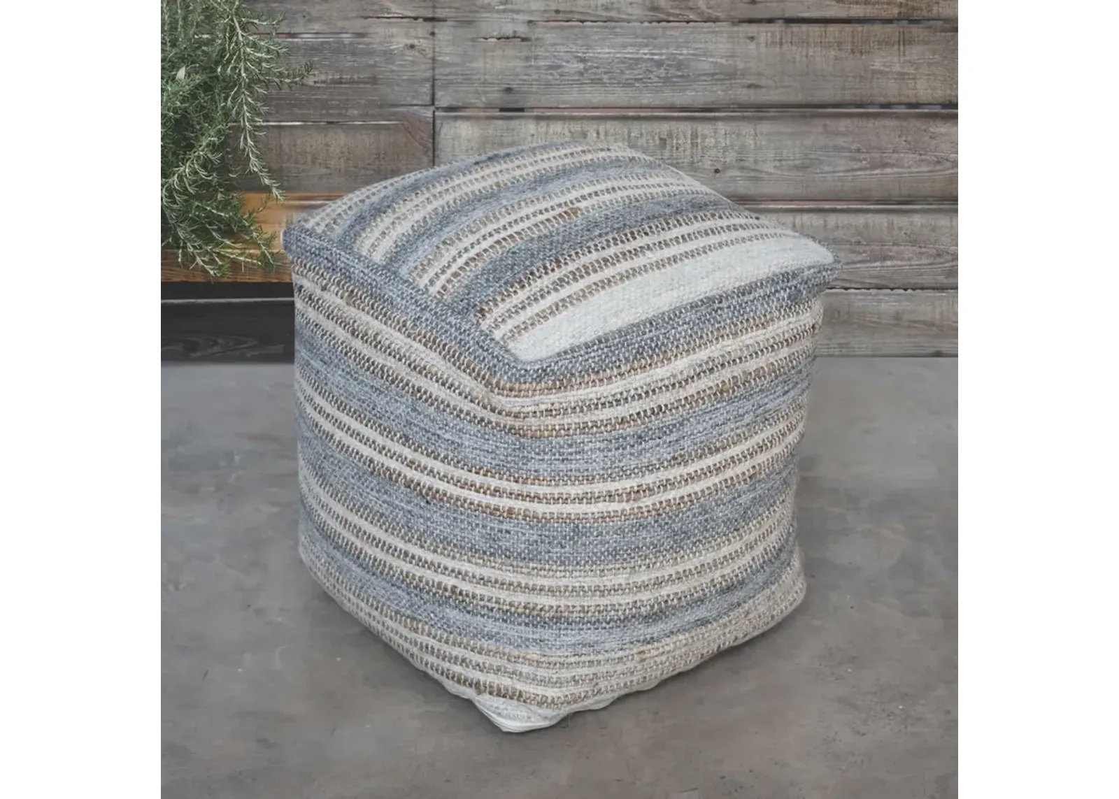 Uttermost Mesick Light Gray Pouf