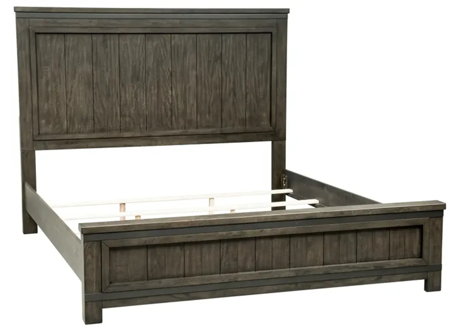 Liberty Furniture Thornwood Hills Rock Beaten Gray King Panel Bed