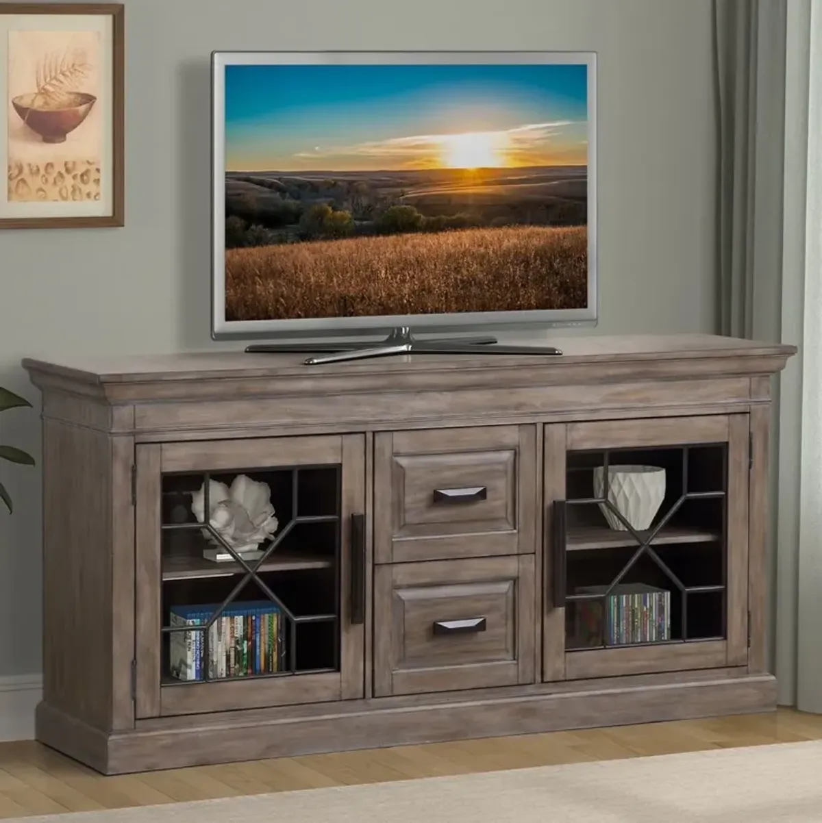 Parker House Sundance 76 Inch Sandstone Media Entertainment TV Stand