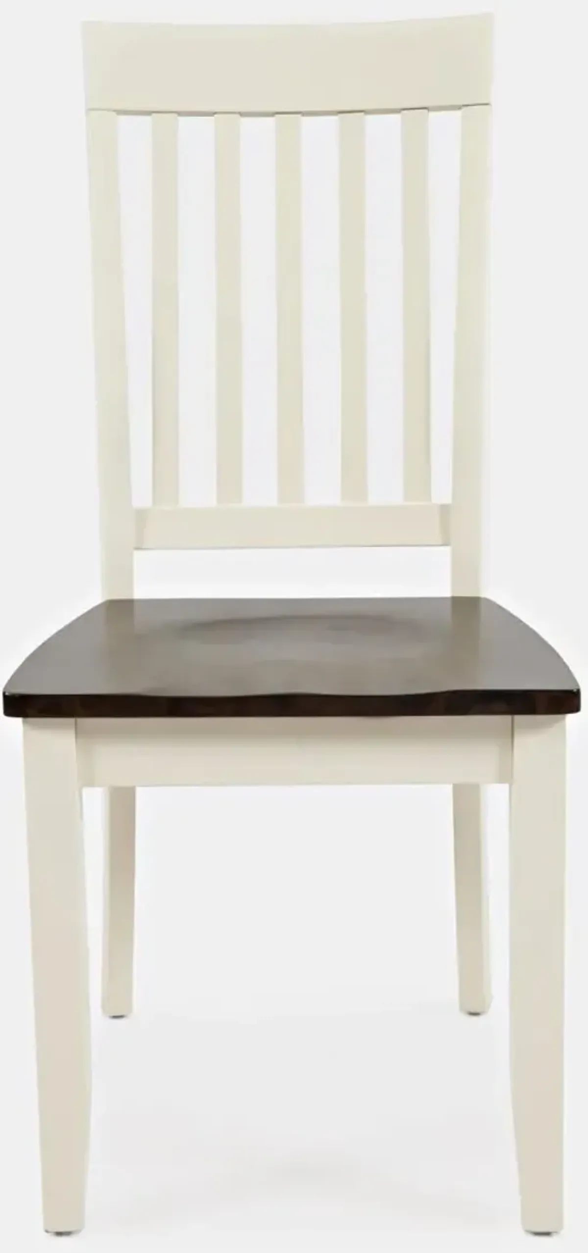 Jofran Decatur Lane Slatback Chair White/Autumn Brown