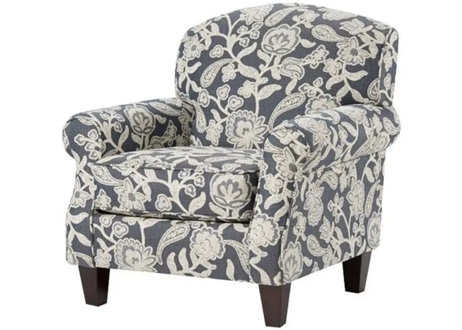 Fusion Awesome Oatmeal Sophie Indigo/White Accent Chair