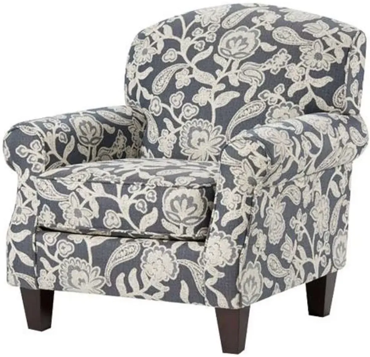 Fusion Awesome Oatmeal Sophie Indigo/White Accent Chair