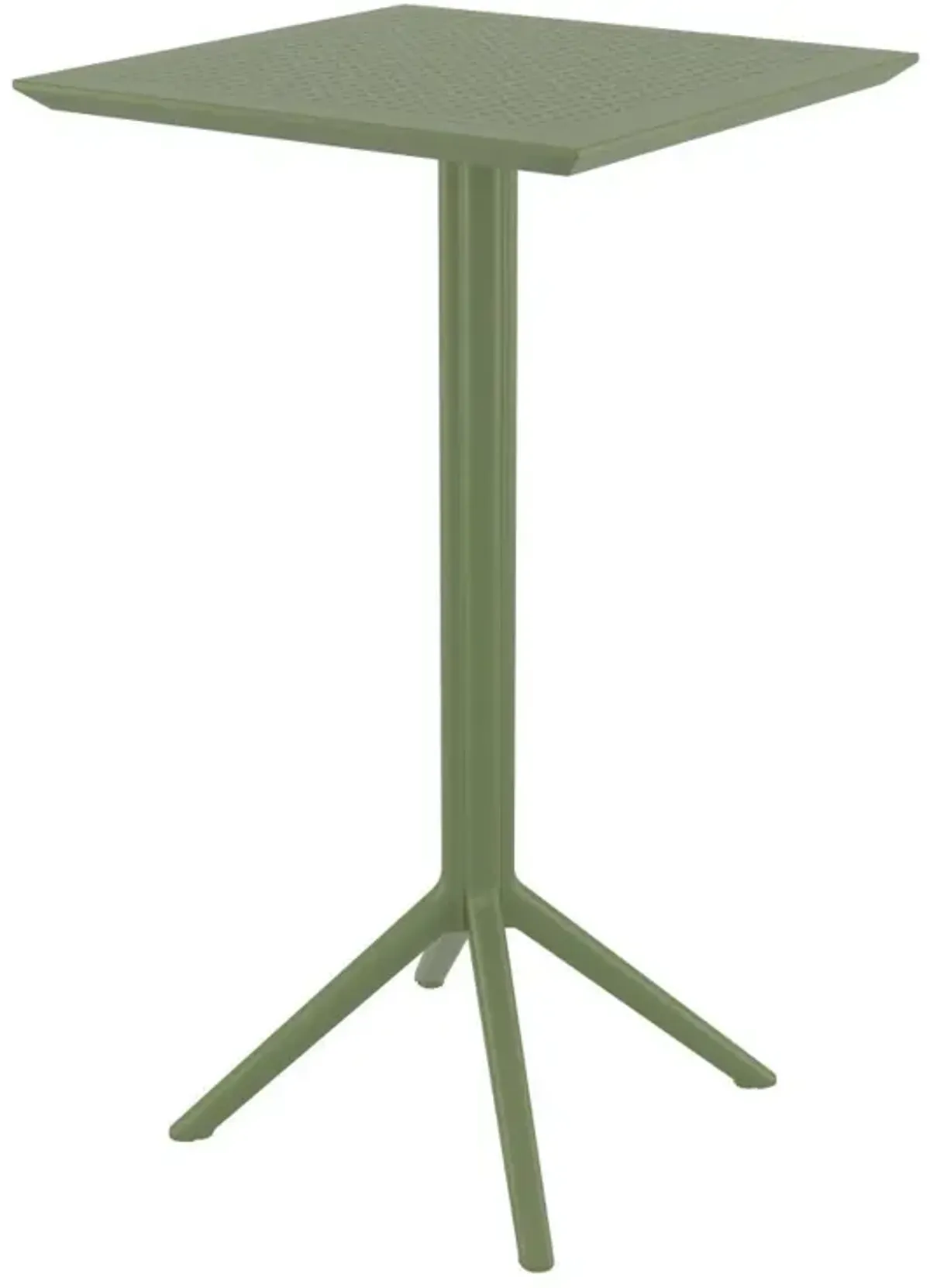 Compamia Sky Cross Square Bar Set with 2 Barstools Olive Green