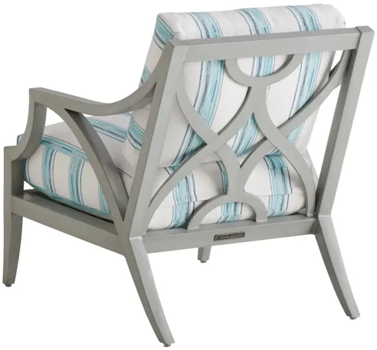 Tommy Bahama Outdoor by Lexington Silver Sands Soft Gray & Blue Lounge Chair