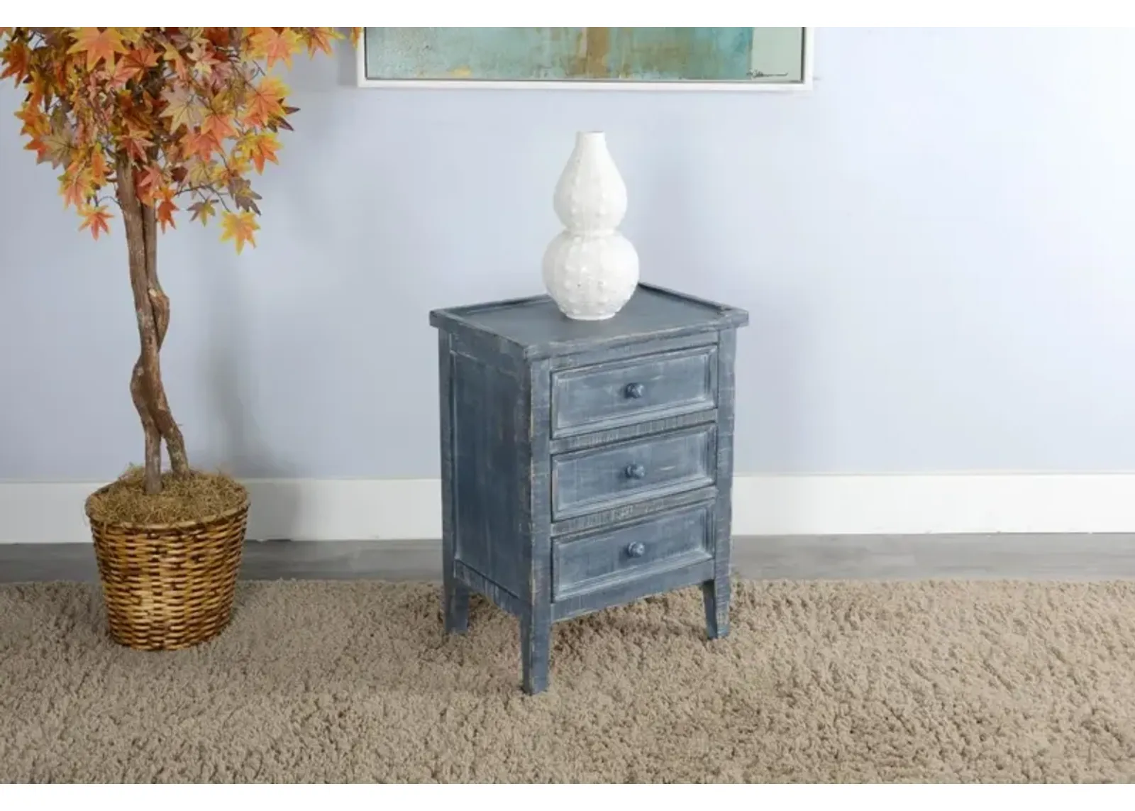 Sunny Designs Marina 26 Inch Ocean Blue End Table