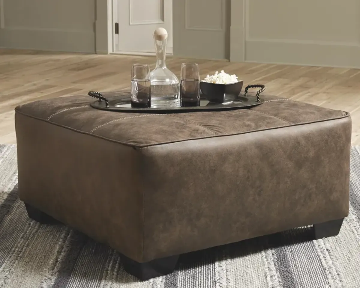 Ashley Abalone Oversized Accent Ottoman Chocolate Benchcraft