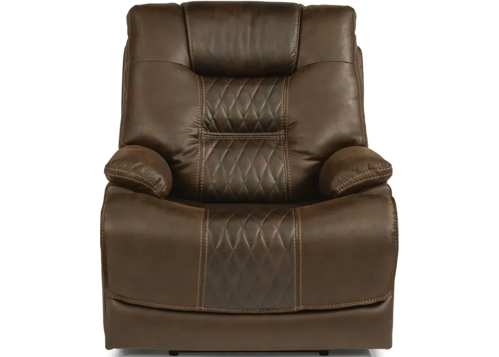 DAKOTA DARK BROWN POWER RECLINER WITH POWER HEADREST AND LUMBAR