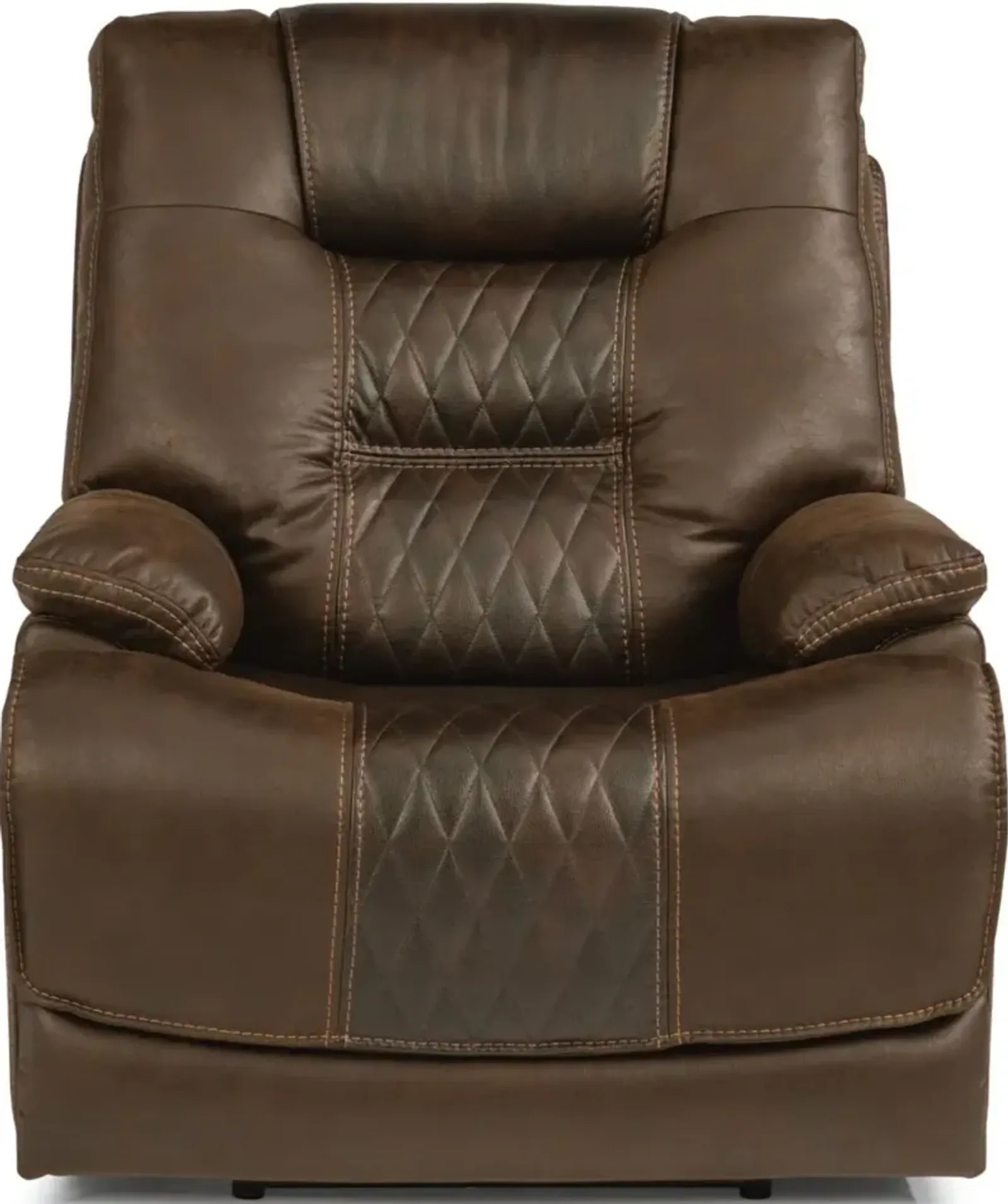 Flexsteel Dakota Dark Brown Power Recliner with Power Headrest & Lumbar