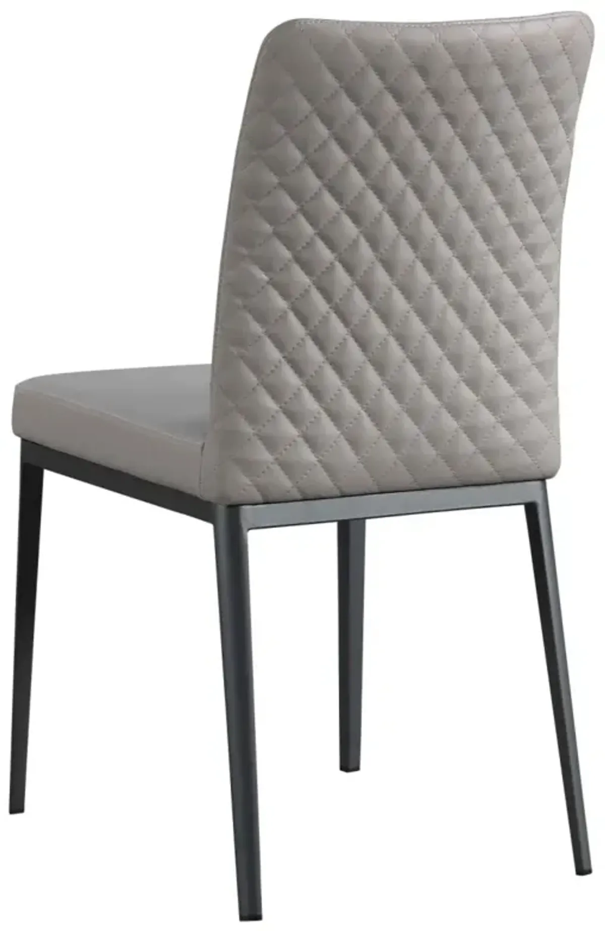 Chintaly Katalina Diamond Stitched Back Side Chair with Steel Legs