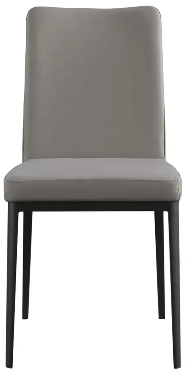Chintaly Katalina Diamond Stitched Back Side Chair with Steel Legs