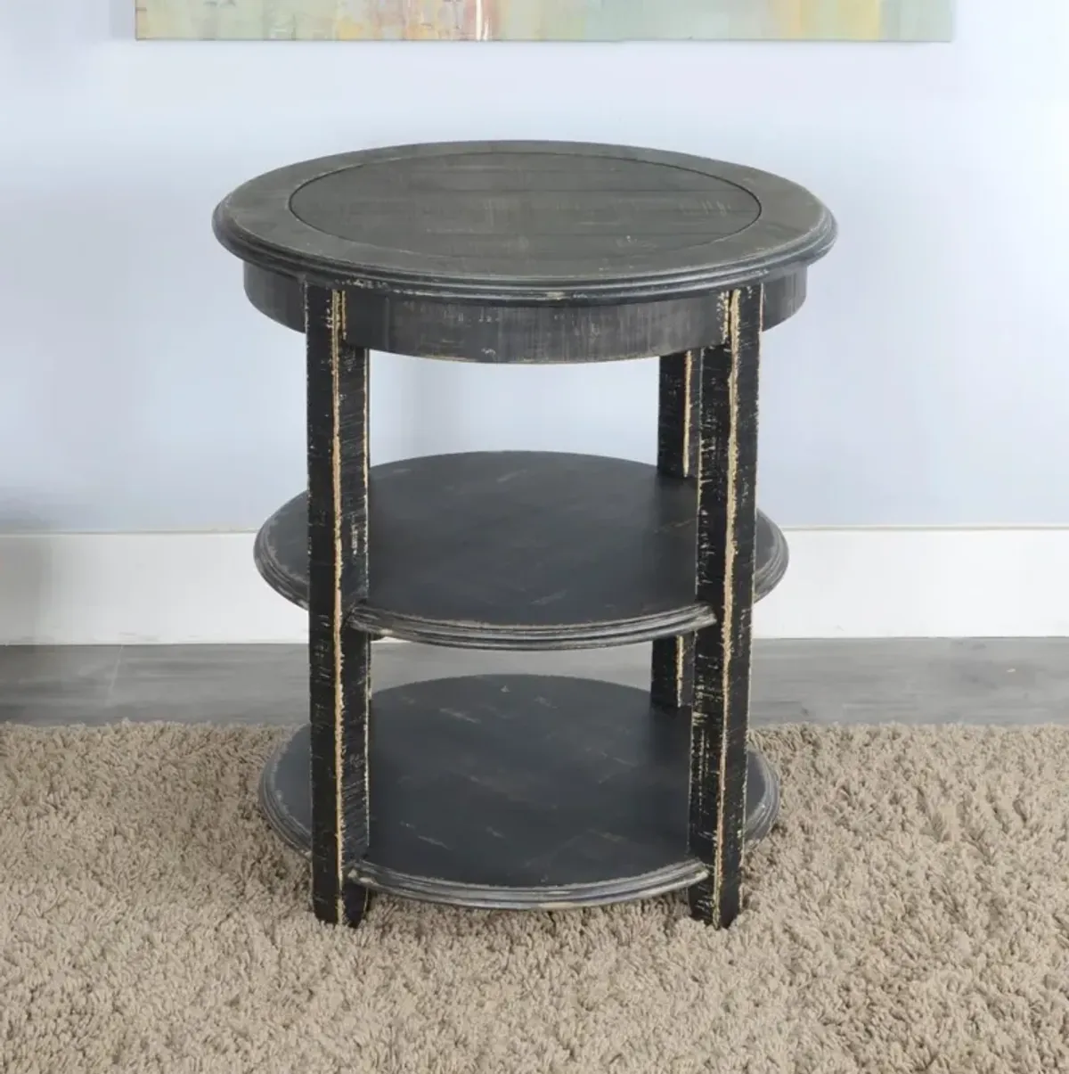 Sunny Designs Marina Black Sand Side Table