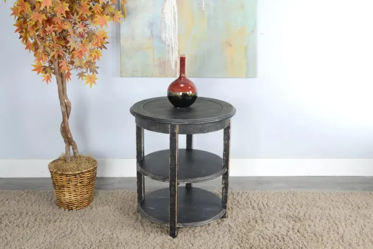 Sunny Designs Marina Black Sand Side Table