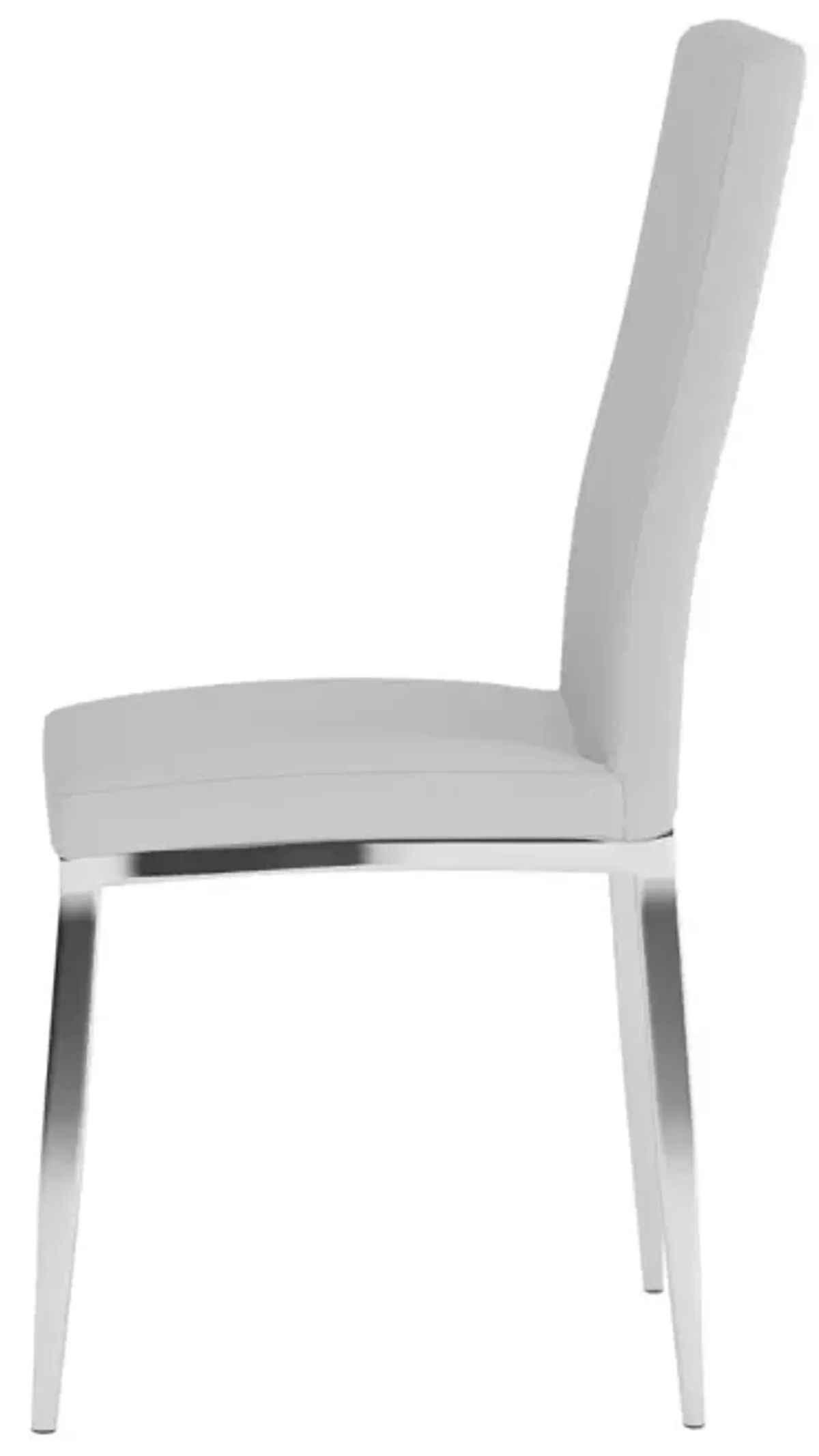 Chintaly Abigail White Modern White Curved-Back Upholstered Side Chair