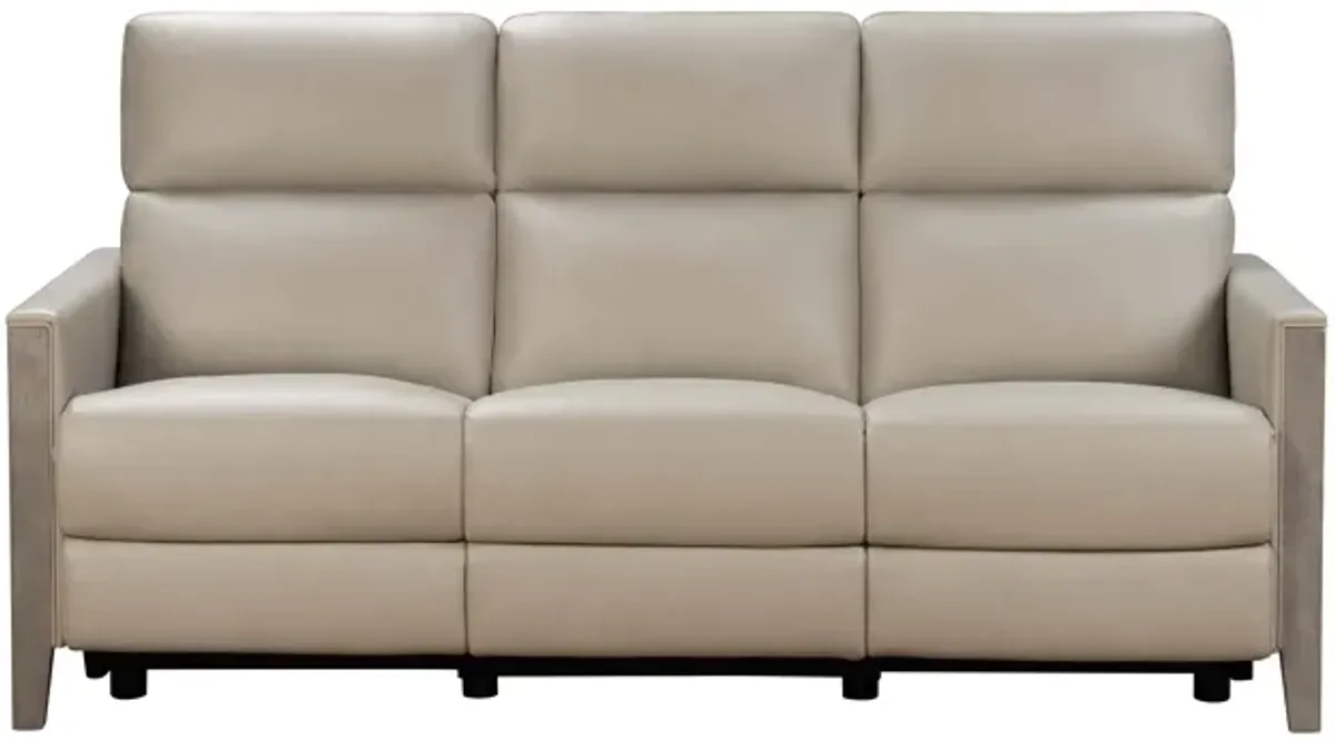 Barcalounger Hartman Bentley Dove Leather Power Reclining Sofa