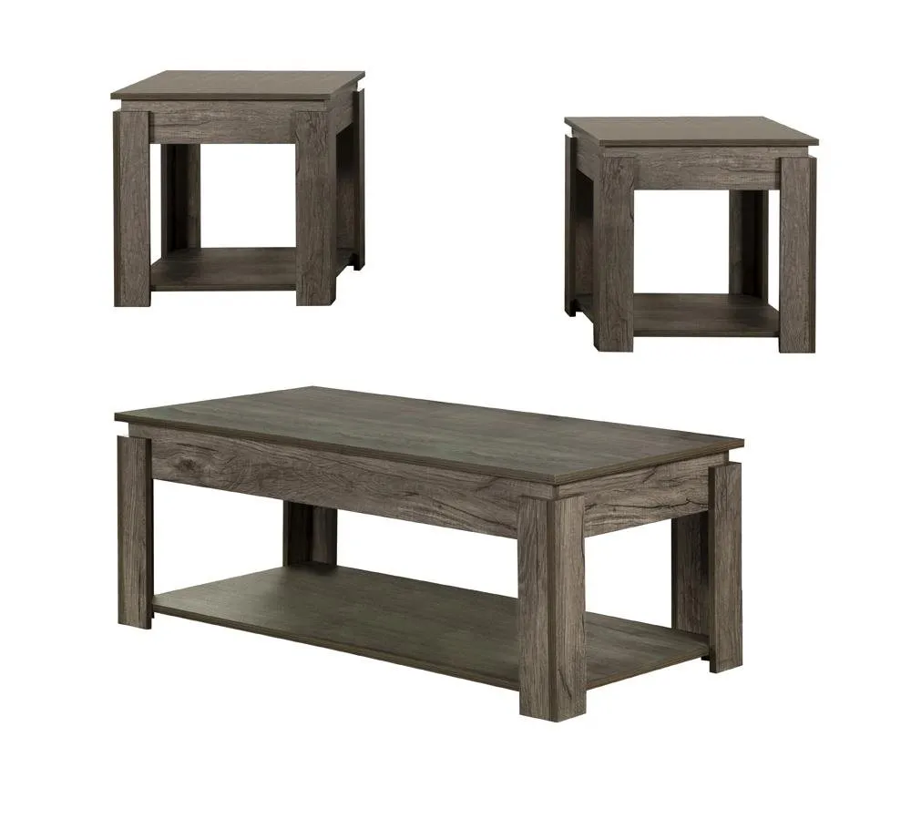 3 PC OCCASIONAL SET WEATHERED GREY