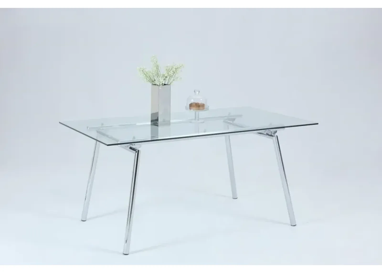 Chintaly Colleen Contemporary Glass Dining Table