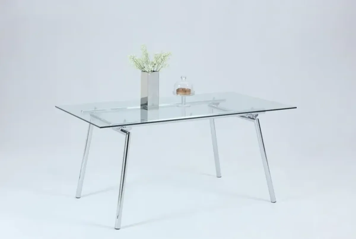 Chintaly Colleen Contemporary Glass Dining Table