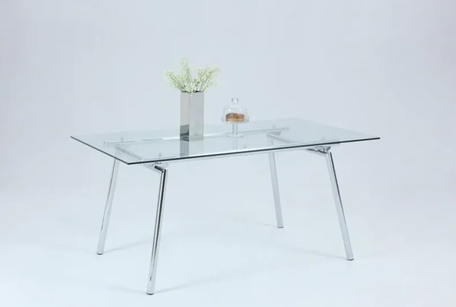 Chintaly Colleen Contemporary Glass Dining Table