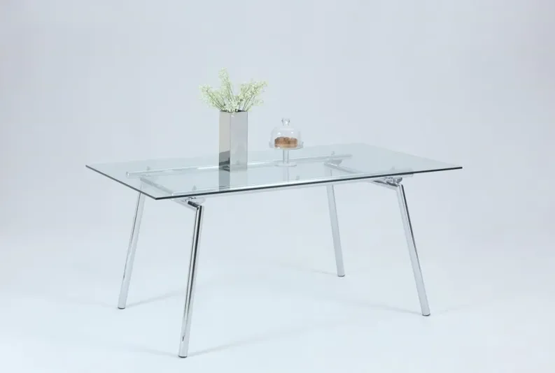 COLLEEN CONTEMPORARY GLASS DINING TABLE