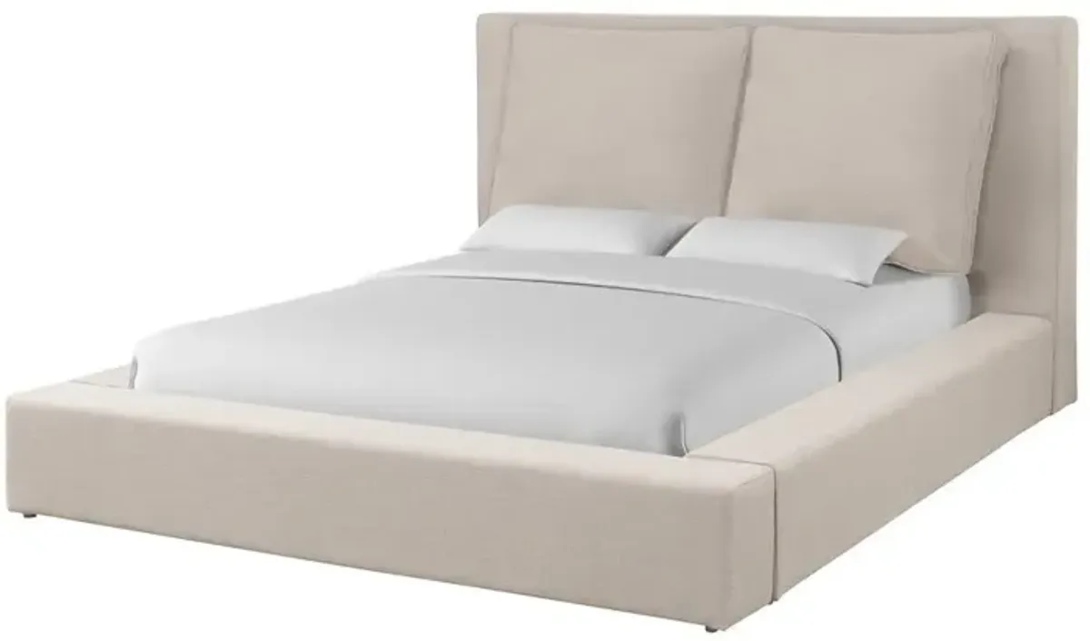 Parker House Heavenly Collection Queen Bed with Comfort Pillows in Flax Natural Color