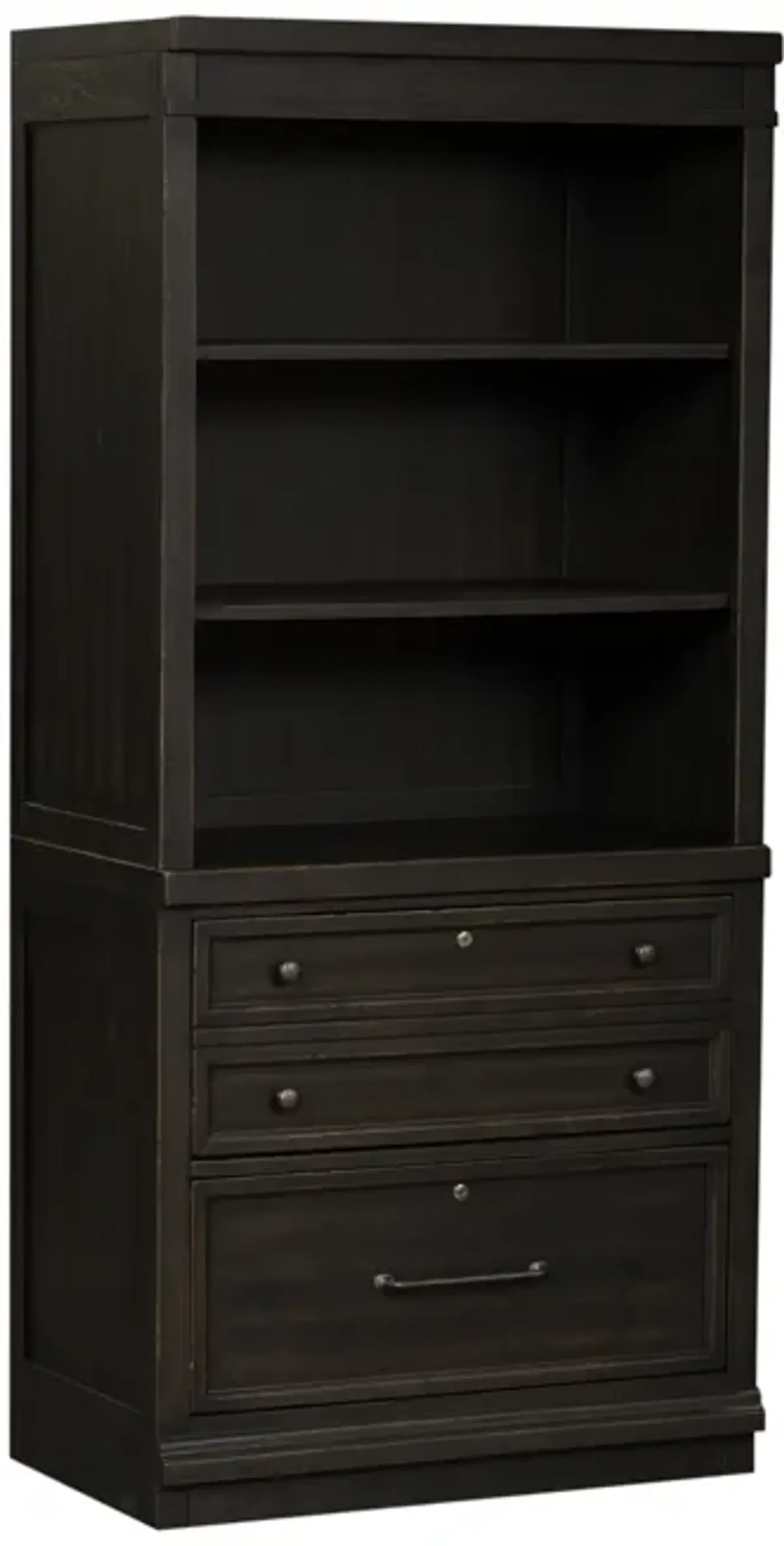 Liberty Furniture Harvest Home Black Hutch & Cabinet Set