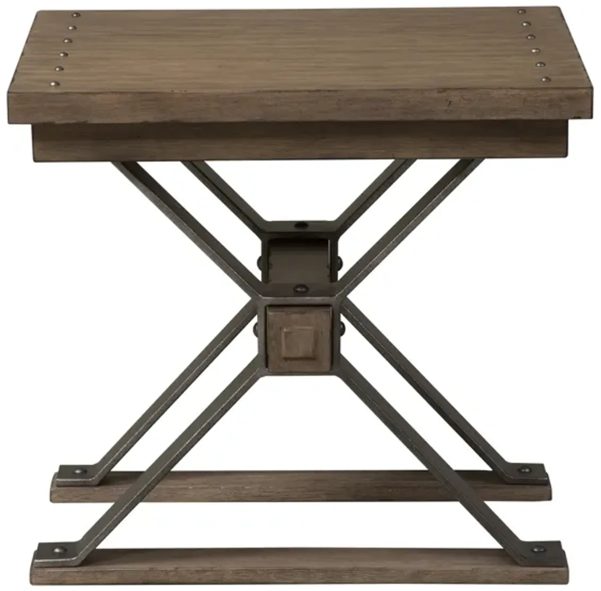 Liberty Furniture Sonoma Road Weather Beaten Bark End Table