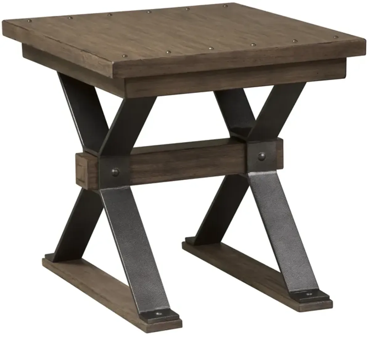 Liberty Furniture Sonoma Road Weather Beaten Bark End Table