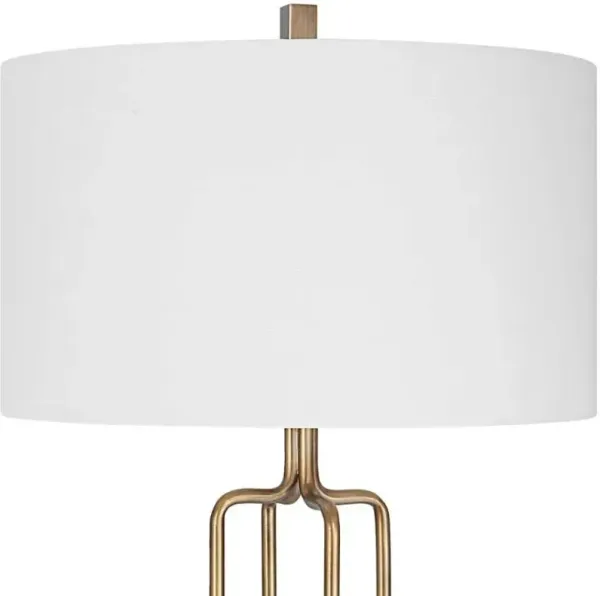 Uttermost Link Brushed Gold Floor Lamp
