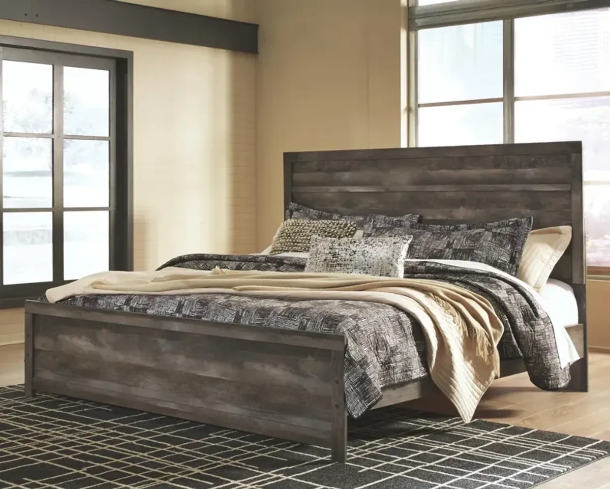 Ashley Wynnlow Gray King Panel Bed