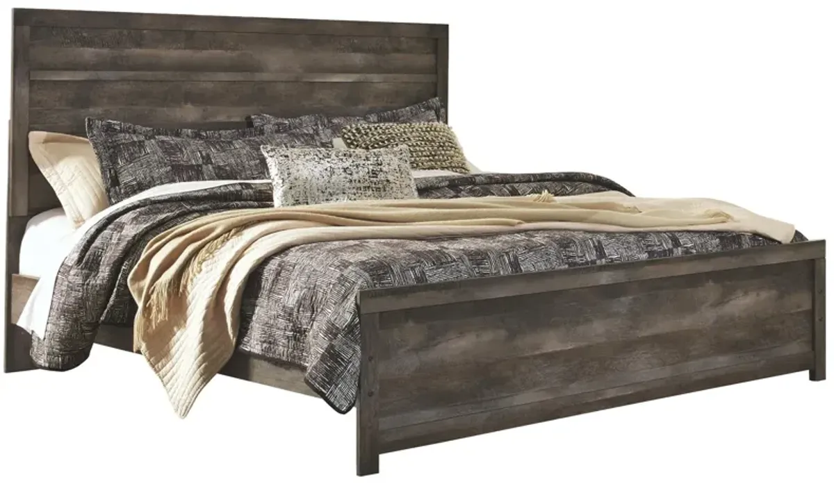 Ashley Wynnlow Gray King Panel Bed