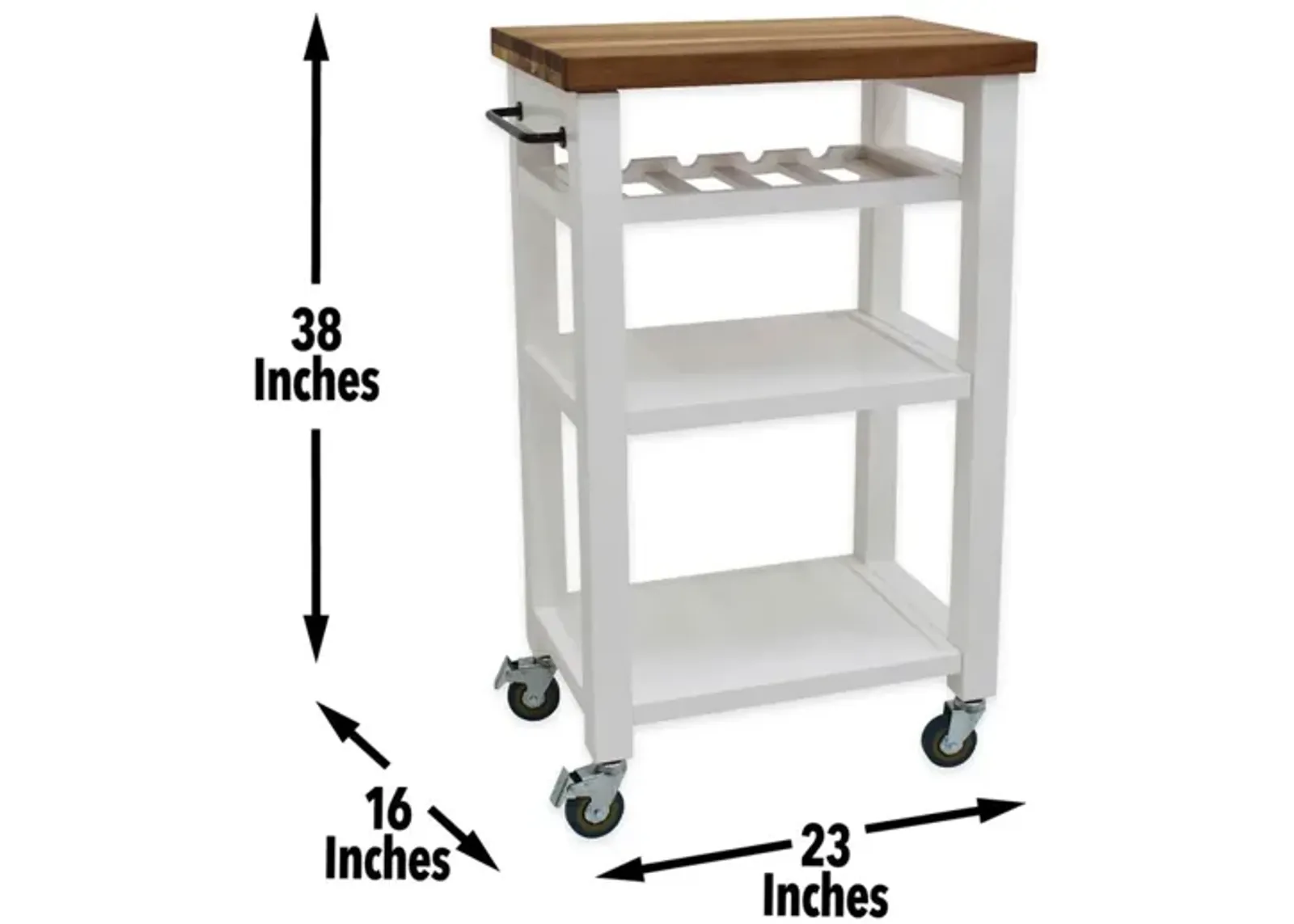 BELDEN KITCHEN CART WHITE