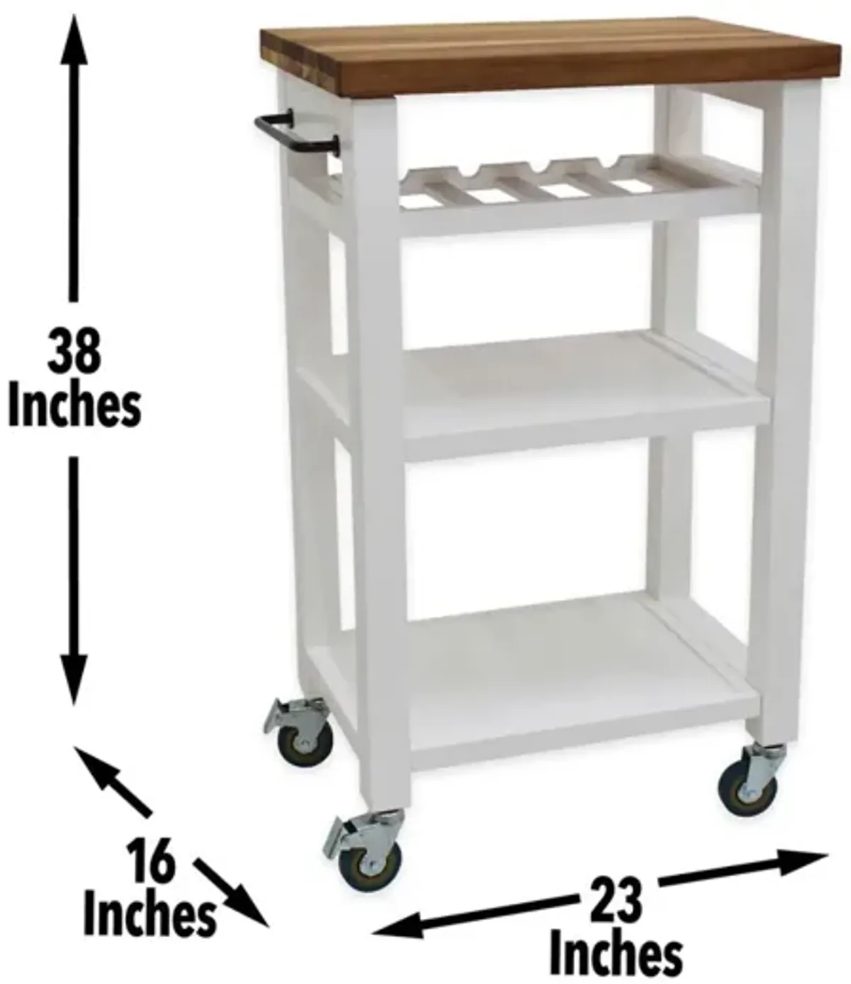 BELDEN KITCHEN CART WHITE