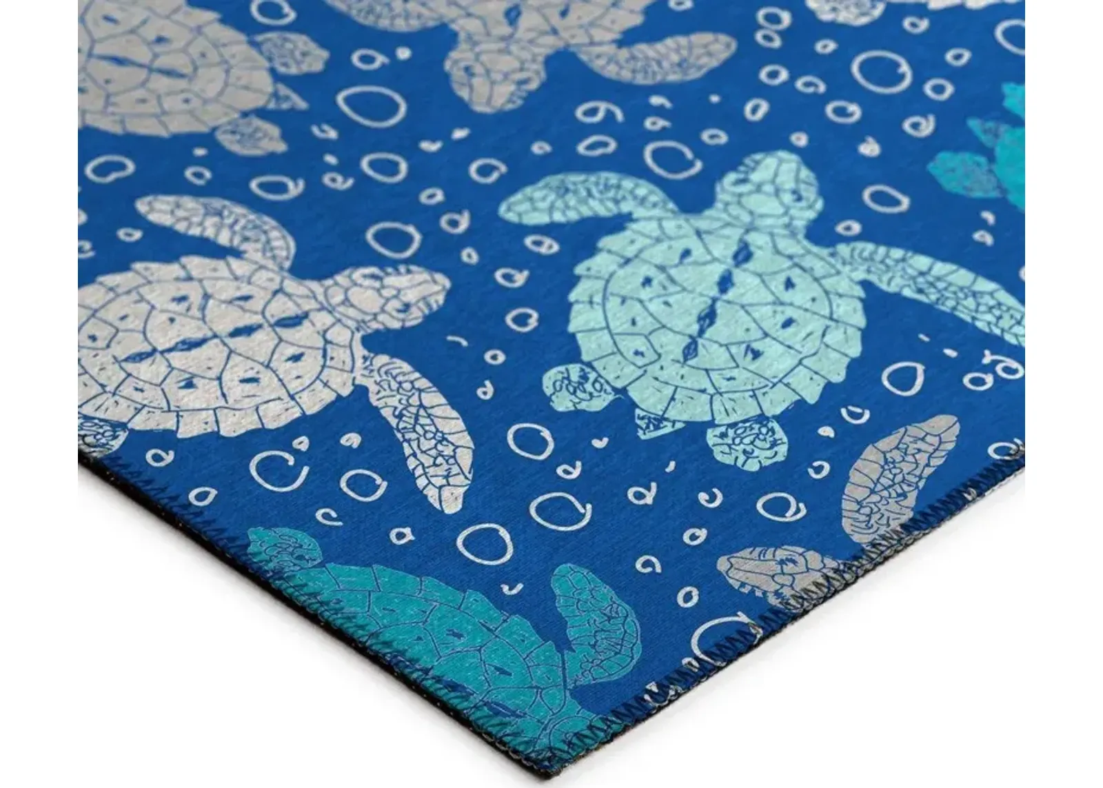 Dalyn Oceanic Drift Sea Turtle Journey Pattern 5'X8' Area Rug