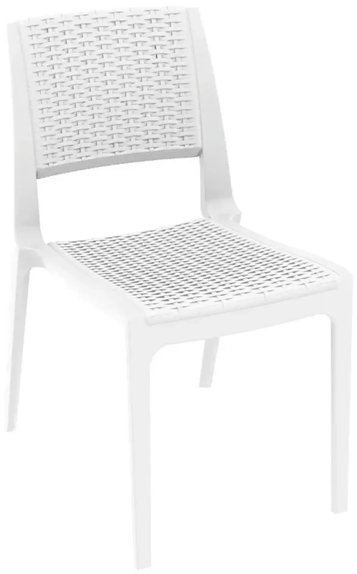 Compamia Verona Resin Wickerlook Dining Chair White